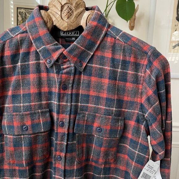 NWT Stitch Fix Ezekiel Button Down Plaid Flannel Shirt XS - Picture 7 of 9